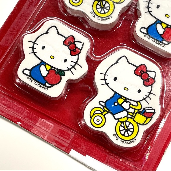 Hello Kitty Sanrio Kids Set Of 4 Erasers For School Home Classroom New - Picture 7 of 10
